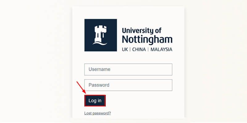 university of nottingham moodle login